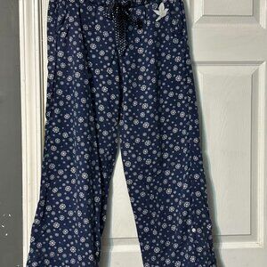 Christmas themed blue and white sleepwear from Aerie
